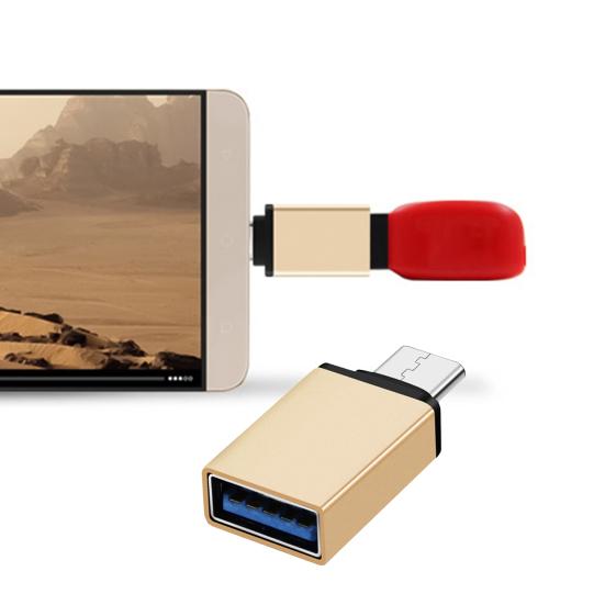 2 Stück USB3.0 Konverter Stabile Ausgabe Verdickte Schnelle Übertragungsschnittstelle OTG USB auf Typ-C