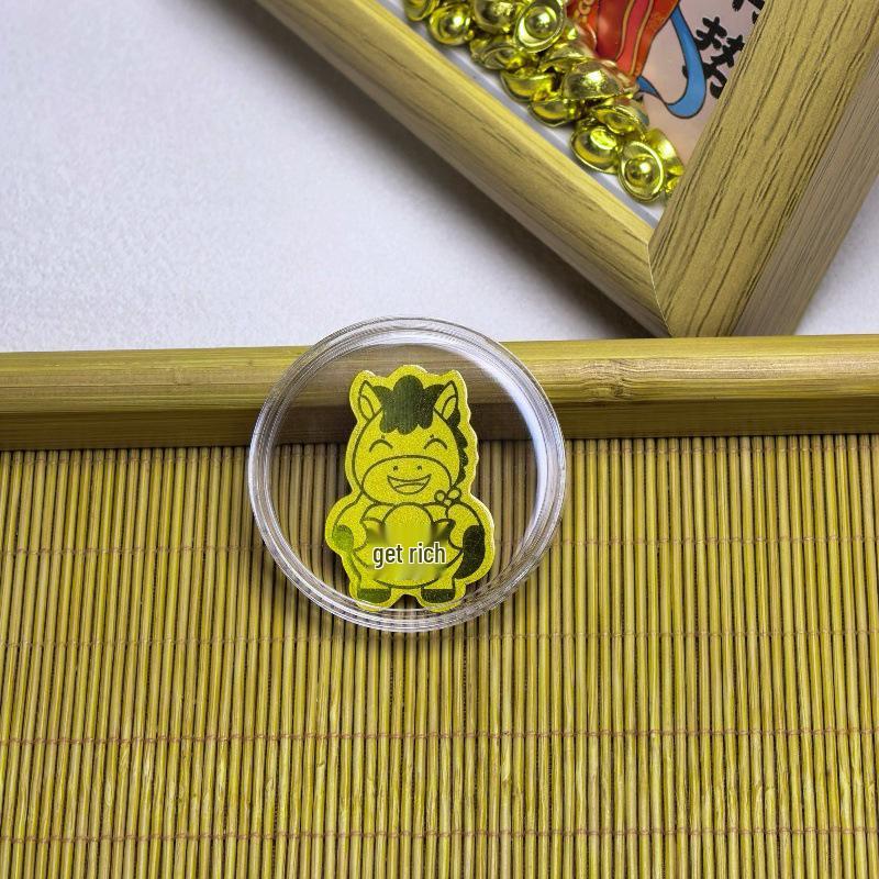 Year of the Horse 999 Pure Gold Cartoon Phone Sticker Series with Adhesive
