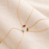 Minimalist and Exquisite Birthstone Women's Necklace Pendant Stainless Steel Plated 18K Gold Birthstone Jewelry Gift Necklace