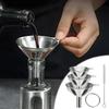 Stainless Steel Kitchen Funnel Set with Cleaning Brush for Transferring Honey Beverages Essential Oils and Other Liquids