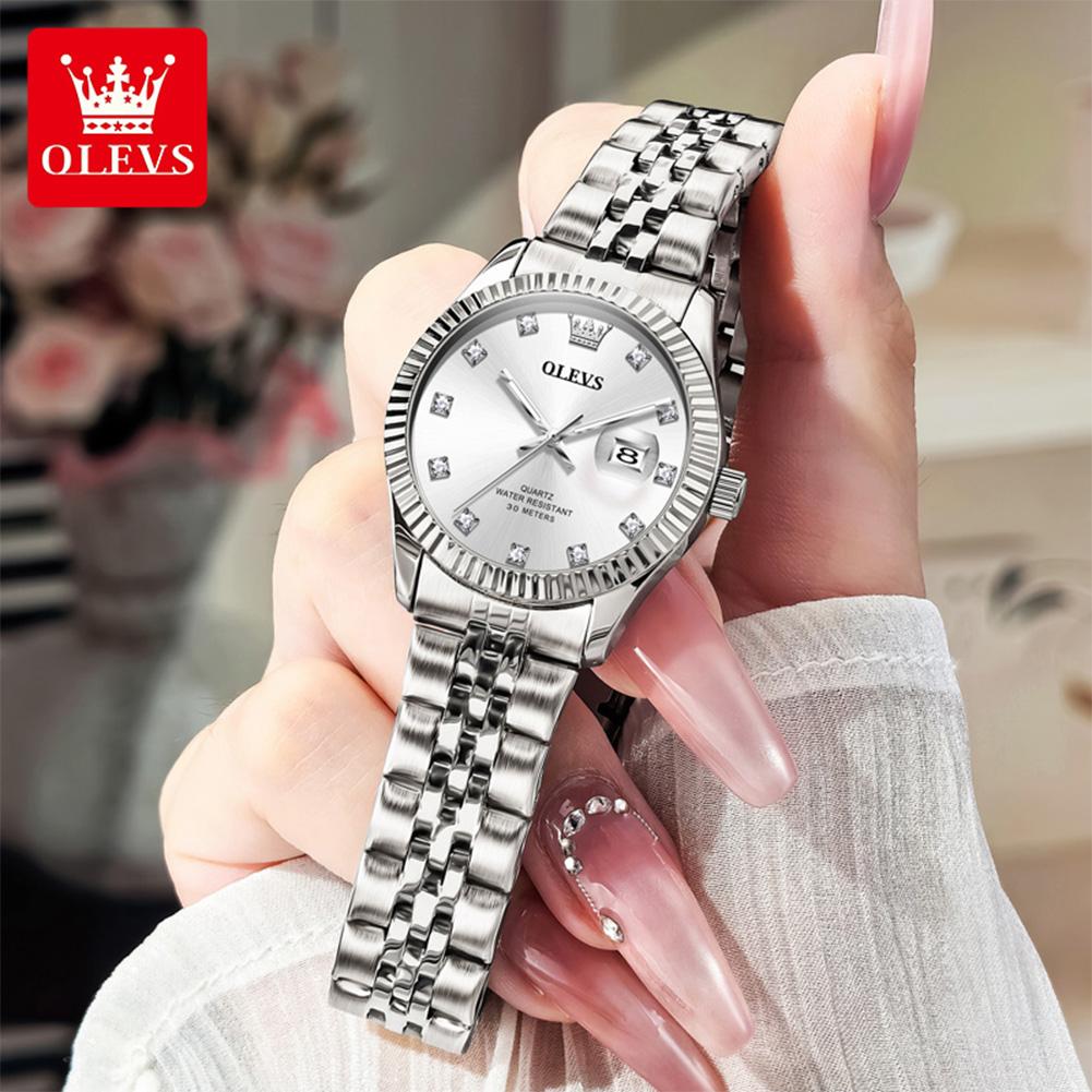 OLEVS Elegant Ladies Watch Luminous Waterproof Date Wristwatch For Woman Quartz Women's Watches