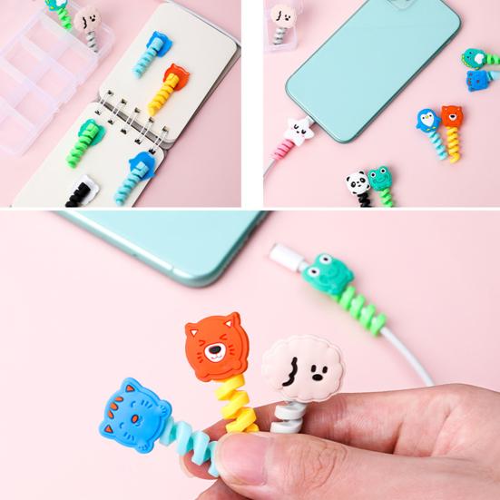 Cute Glossy Silicone Organizer for Data Cable Case Cord