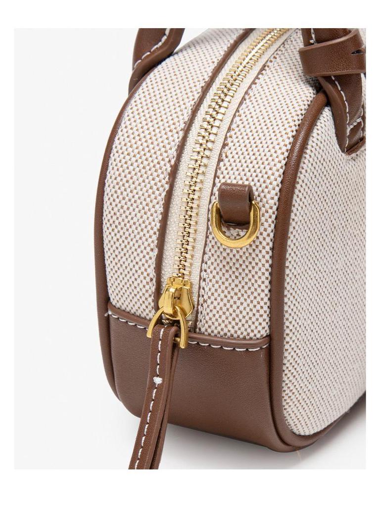 2025 Autumn Quilted Mini Bowling Bag: Retro Crossbody with Fashion Color Block Design for Women