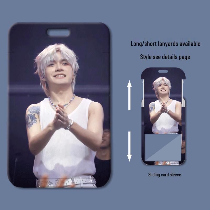 Zhang Yanqi Plastic Sliding Cover ID Badge Holder for School or Work