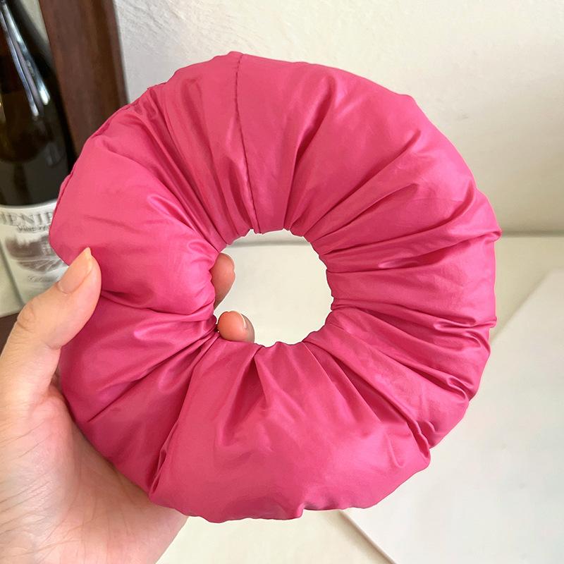 

Кремовая резинка для волос в стиле милой девушки, с принтом в виде толстой кишки, макаронная цветовая гамма, маленькая свежая пушистая резинка для волос, простой дизайн, аксессуары для волос