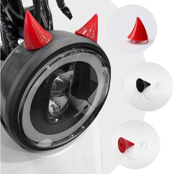 Motorcycle Helmet Horns with Suction Cups 1.57 Inch Reusable Decorative Horn Accessories for Bike Ski and Motorcycle Helmets