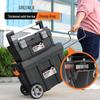 "Green Forest Portable Wheeled Tool Storage Box: Large, Multifunctional Household and Electrical Hardware Organizer"