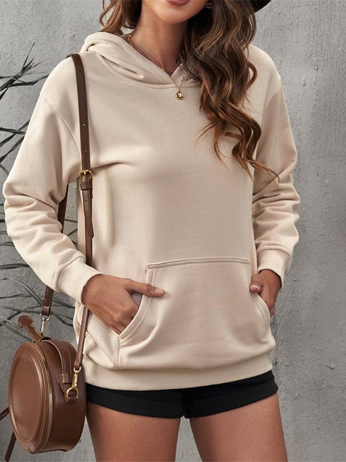 European & American Women's Autumn/Winter Hooded Sweatshirt: Long Sleeve, Loose Fit, Casual Top