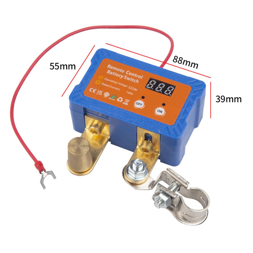 Remote Battery Disconnect Switch 12V 24V 140A Automatic Power Shut Off for RV Car Truck ATV Marine Direct Replacement