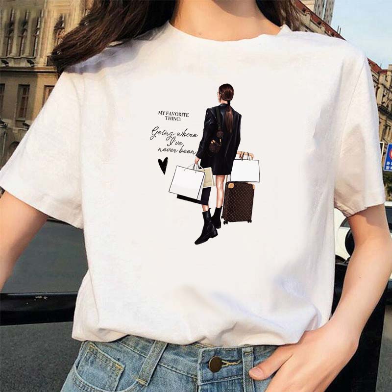 Reizen Vrouw Applique Transfers Over Poeder Stickers Hot Tear Diy Thermische Transfer Nieuw Design T-shirt Jurken Iron Patch