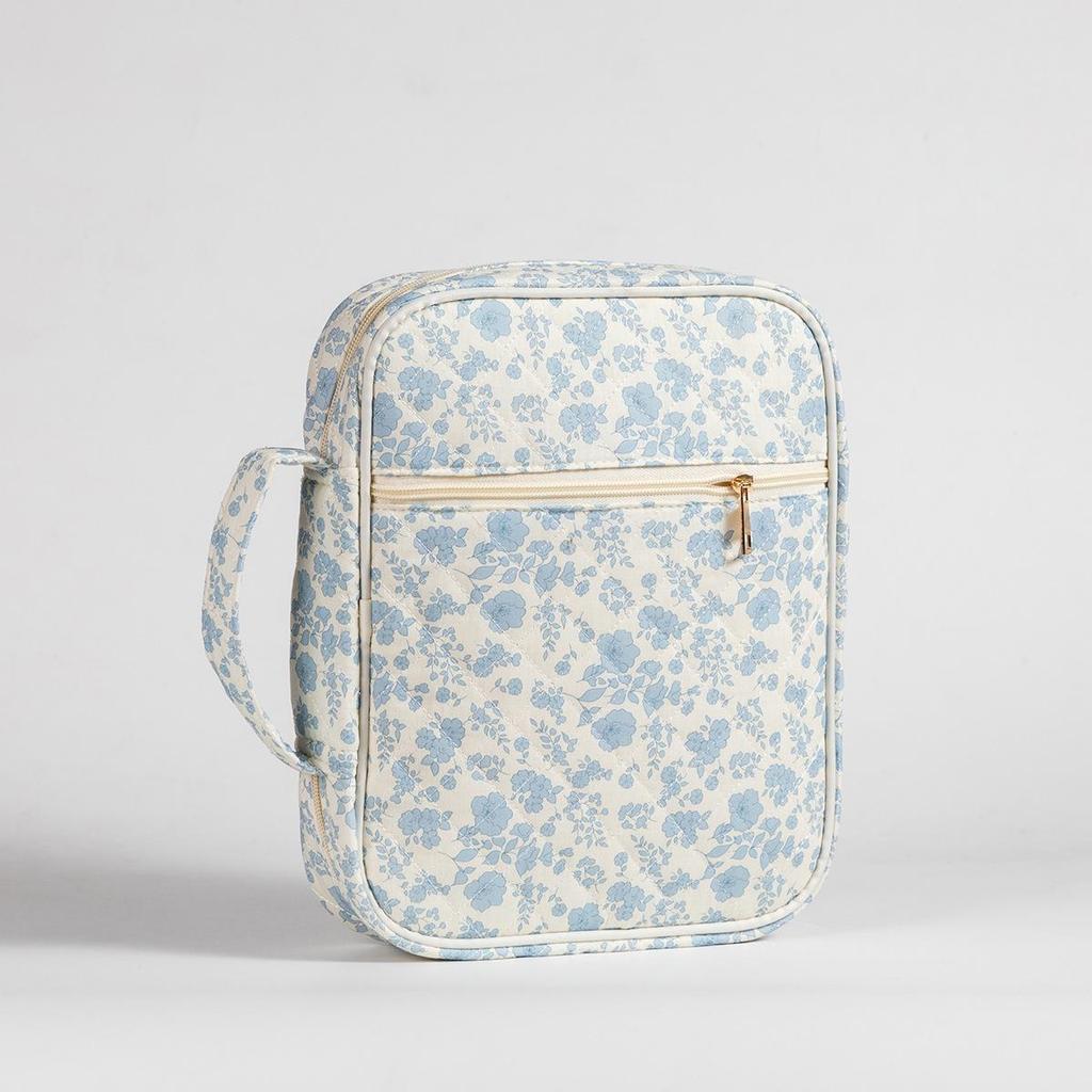 Portable Quilted Cotton Book Bag – Dustproof Cover for Travel & Prayer Books