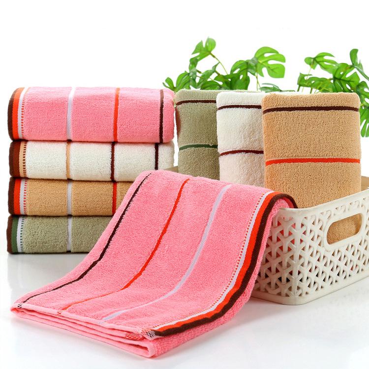 Plaid Polyester Cotton Hand Towel - Soft, Absorbent, All Cotton Face Washcloth for Hotel or Home Use