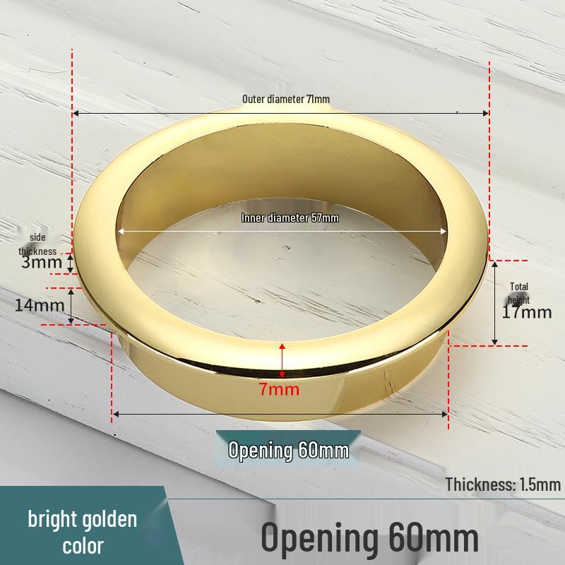 Cable Management Desk Grommet - Decorative Cover and Ring for Computer Furniture