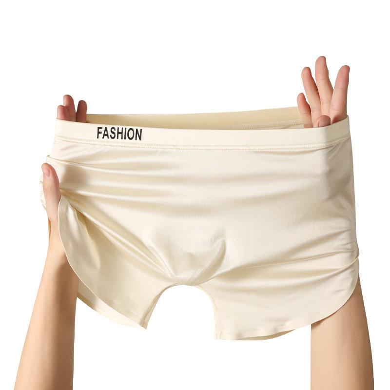 Male Spring and Summer Fashion New High-grade Sports Ice Silk Antibacterial Flat Angle Underwear