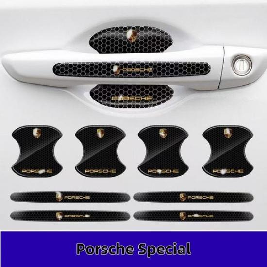 8PCS Invisible Car Door Handle Bowl Anti-Scratch Protector Sticker For Porsche