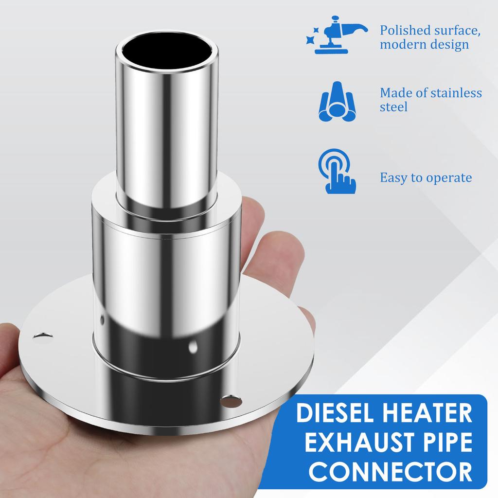 1/2Pcs 316 Stainless Steel Exhaust Tube Fitting Kit Fitting 24mm Tube Pipe Straight Thru Hull Exhaust Skin Diesel Parking Heater