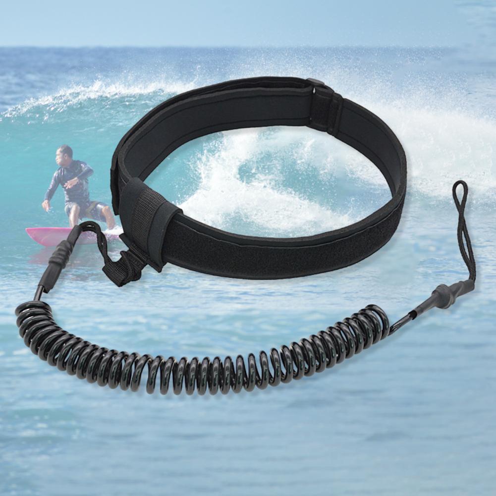 6mm Surfing Chest Strap TPU Spring Rope Safety Board Leash Surfing Waist Rope Replacement for Surfing/Standup Paddle Board/Kayak