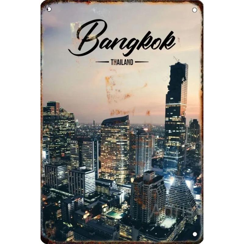 Metallschild New York Cityscape, Wandkunst zum Thema Reisen 20x30cm