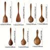 7pcs Natural Teak Wooden Spoons for Cooking - Non-Stick Spatula Set with Comfortable Grip - Perfect for Back To School Supplies