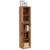 VidaXL CD Cabinets 2 Pcs Old Wood 21x16x93.5 Cm Engineered Wood, Cd Storage Unit, Cd Storage Cabinet, 855838