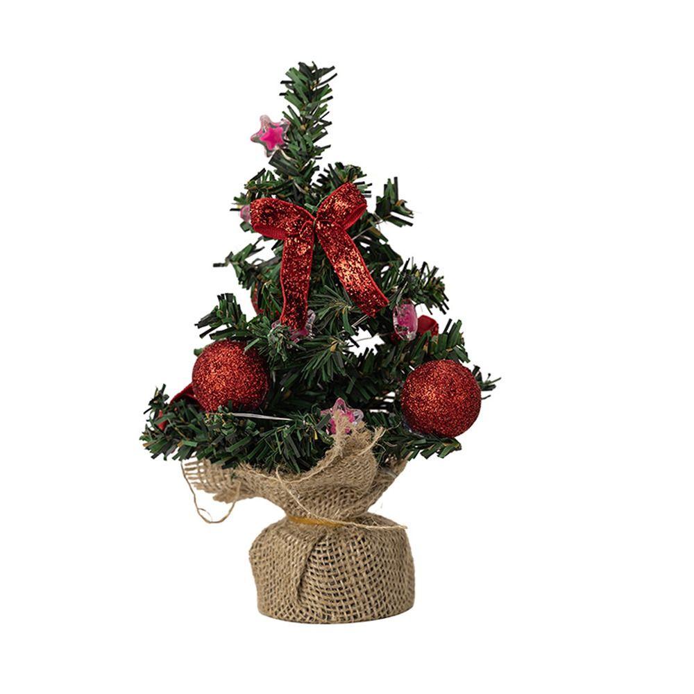with LED Light Desktop Tree Ornaments Mini Merry Christmas Decorations  Home Xmas Decor