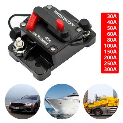 Brand 30A 40A 50A 60A 70A 80A 100A 120A 150A 200A 250A 300A AMP Circuit Breaker Fuse Reset 12-48V DC Car Boat Auto Waterproof