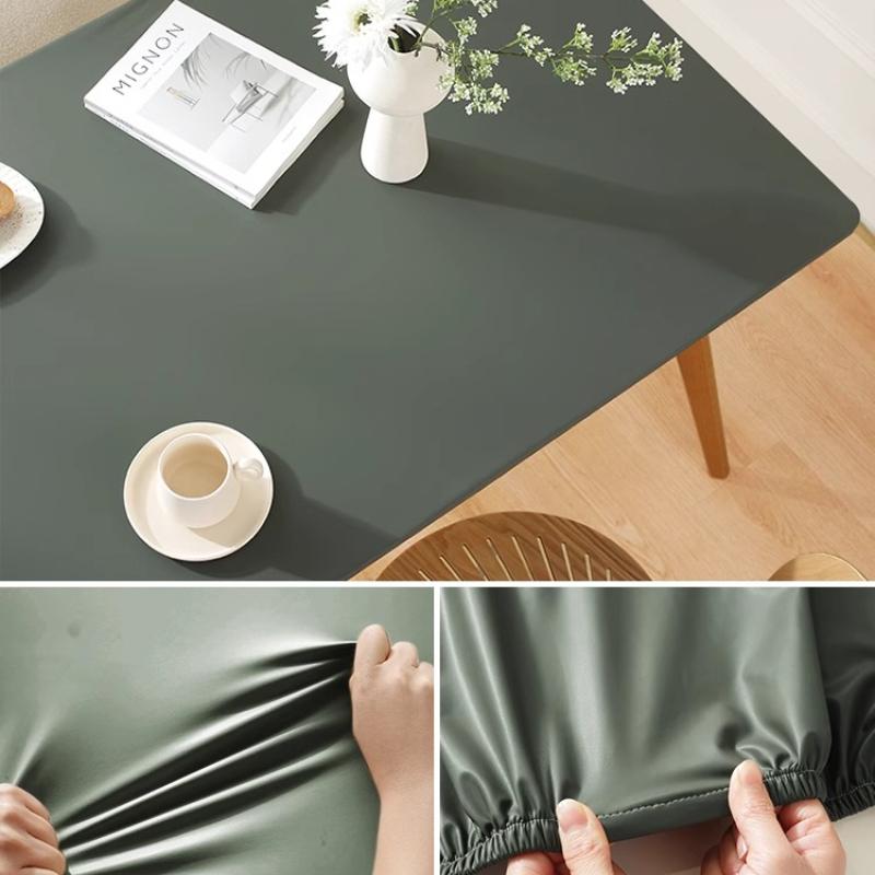 

Restaurant Decorat Table Cloth Solid Color Simple Imitation Sheepskin Full Cover Tablecloth Waterproof Oil Resistant Washable Heat-resistant Table Mat 70x130cm table use