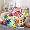 1pc Kirby Party Soft Skin-Friendly Flannel Blanket with Digital Printing, Various Sizes Available for Family, Friends, Birthday