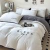 Bedding Four-piece Set Full Queen Size Printed Skin-friendly Water Wash Sheets Quilt Cover Pillowcase Set