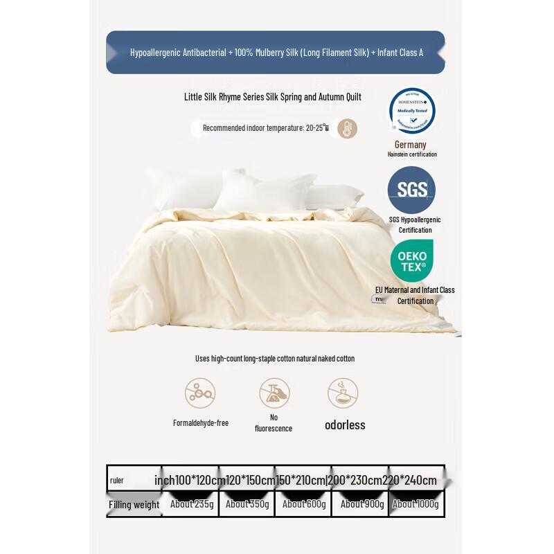 Mercury Home Textiles Silk Charm Mulberry Silk Quilt