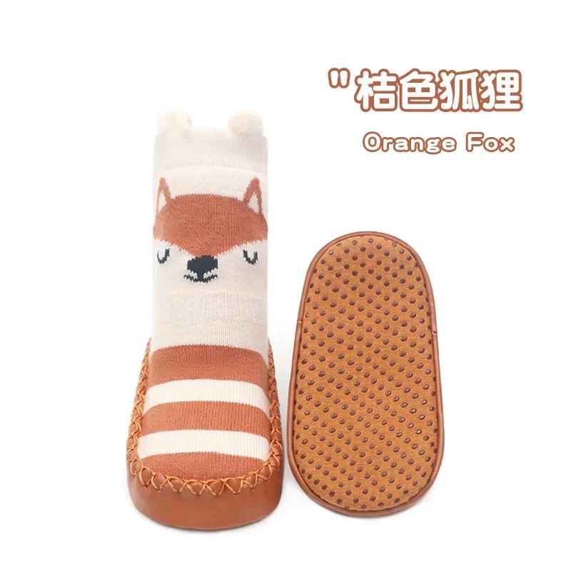 Toddler Thick Warm First Walkers Kids Boots Baby Shoes with Soft Sole Newborn Plus Velvet Nonslip Floor Socks Child Solid Color