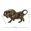Brass Finish Bull Resin Statue for Home Decor (Pack of 1, Golden and Black)