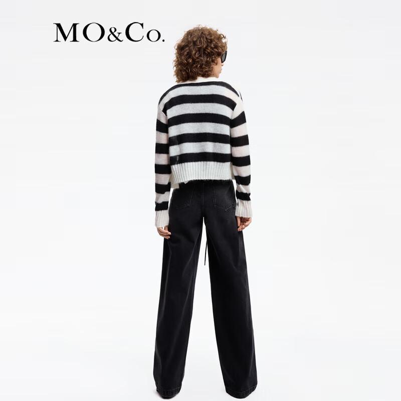 MO&Co. 2024 Spring Mohair Wool Blend Knit Cardigan