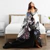 Floral Skull Vintage Blankets Day of the Dead Wool Awesome Soft Throw Blankets for Home All Season