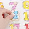 Puzzle Cognitiv din Lemn cu Buton, Jucărie Educativă pentru Copii, cu Prindere Manuală(Număr)