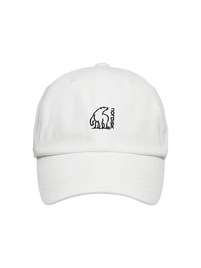 [Essential] Polar Bear Logo Cotton Ball Cap_Off White_OUA24C01W3