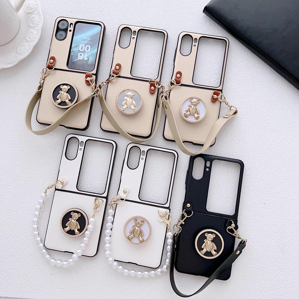 Luxusní čtvercové skládací pouzdro na mobil je vhodné pro Oppo Find N2 Flip pro Samsung Z Flip 4 Zflip5 Z flip3 Z Fold 3 4 5 pro Huawei Měkký zadní kryt