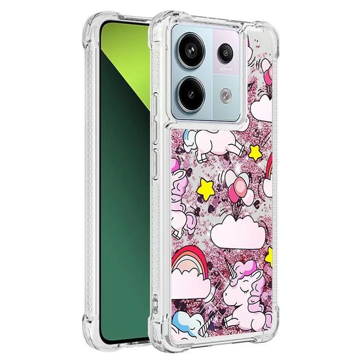 

YB Quicksand Series-2 For Xiaomi Redmi Note 13 Pro 5G / Poco X6 5G Quicksand Case Pattern TPU Phone Cover