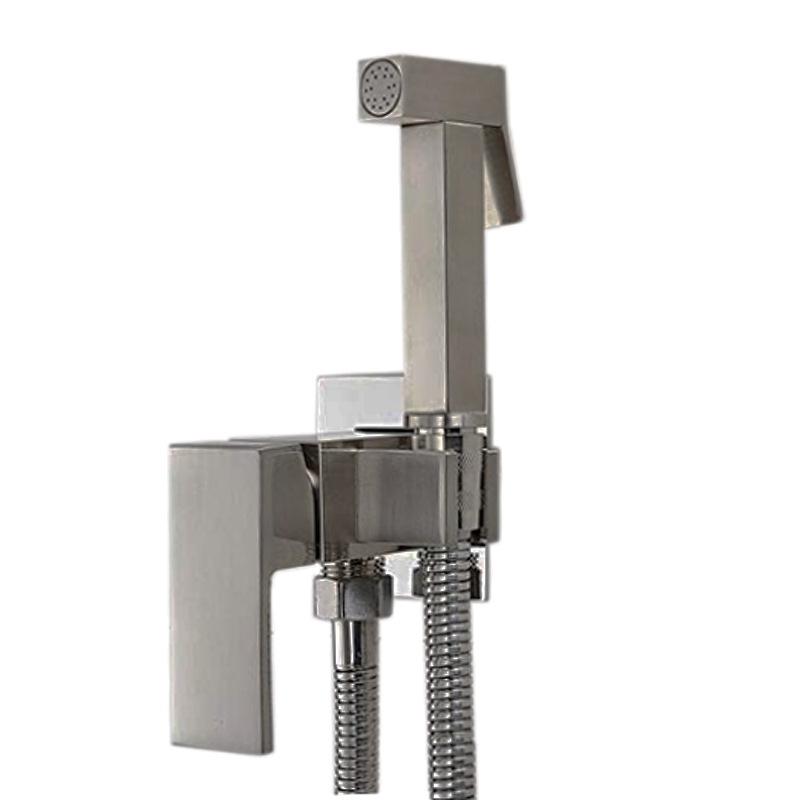 Matte Black Solid Brass (Copper Core) Handheld Bidet Sprayer - Wall-Mounted Health Faucet with Hose & Holder