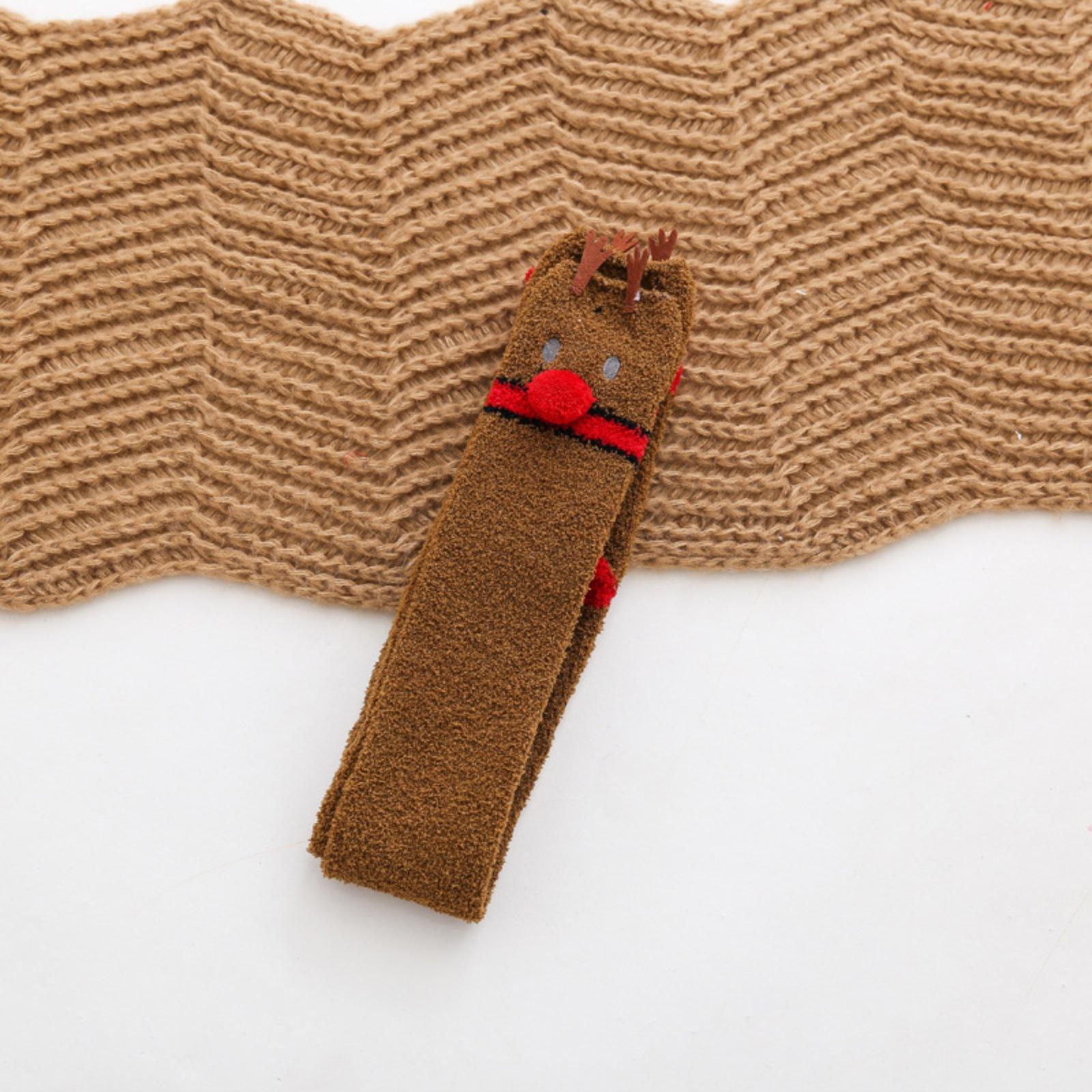 

Рождество И Зима Детские Теплые Флисовые Красные Петли - Напольные Носки И Носки Для Ходьбы One Size