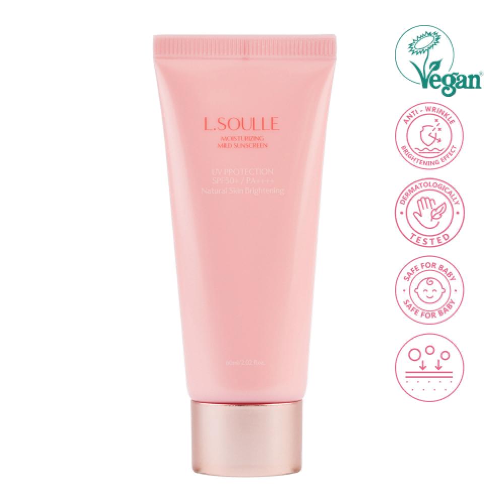 Isoulle Crème Solaire Hydratante Douce Spf50+ Pa++++ Certifiée Végan