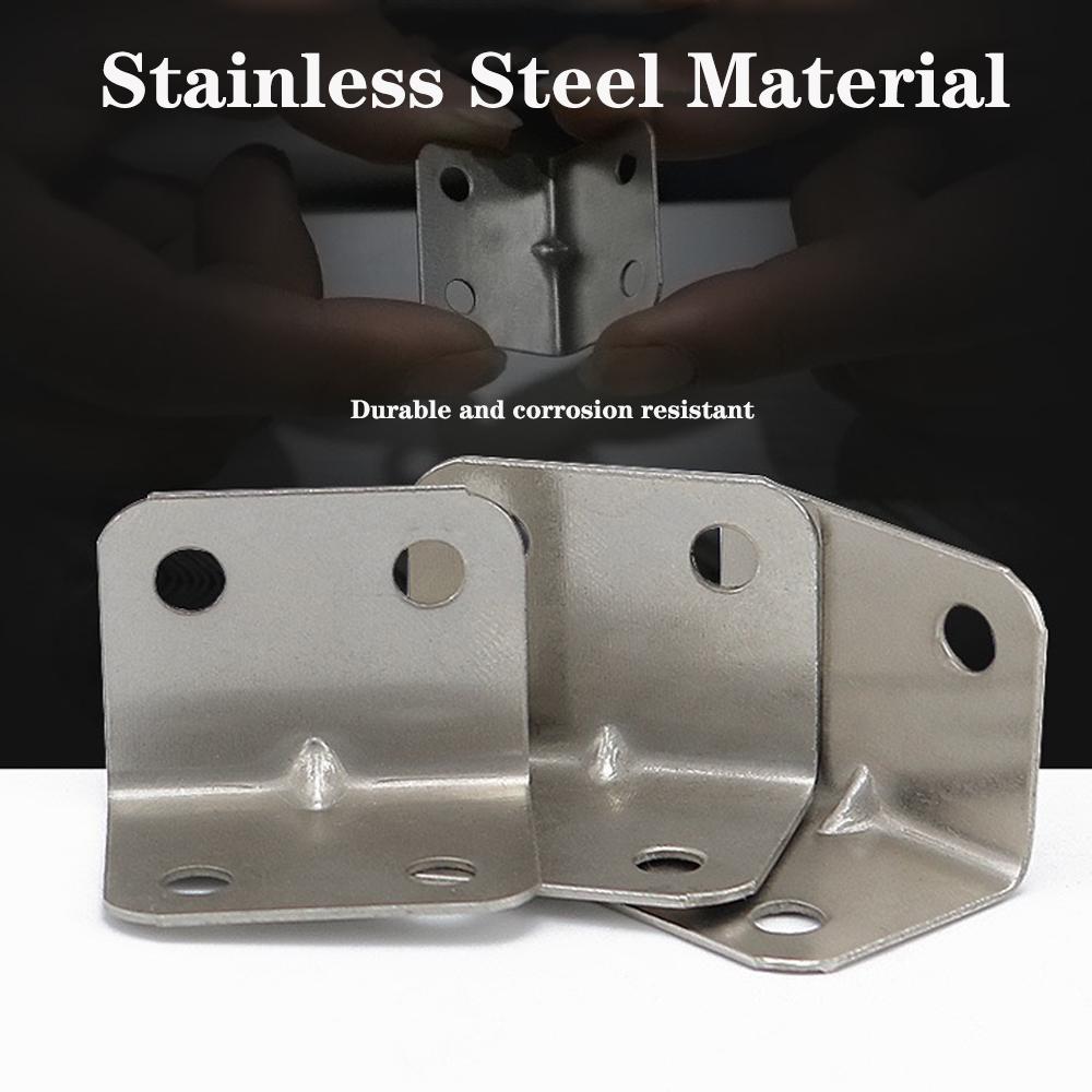Edelstahl L-förmigen Ecke Code Rechtwinklig Laminat Möbel Bord Hardware Rechtwinklig Halterung Schrank Kleine Stecker