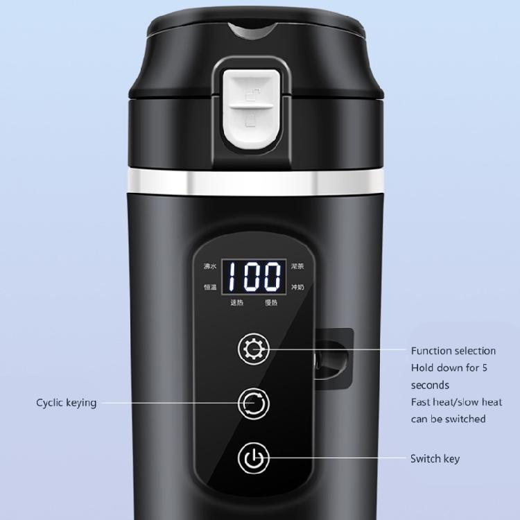 500ml Car Heating Cup Stainless Steel Electric In-car Travel Heating Cup 12V 24V
