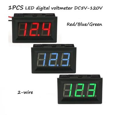 Mini DC5-120V LED Digitales Voltmeter Blaues Panel mit 3-stelliger Anzeige 0,56 Zoll
