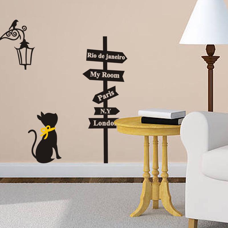 Compre Cat And Signpost Wall Stickers Road Sign Kids Children Bedroom Removable Waterproof Sticker Barato Frete Grátis Avaliações Reais Com Fotos Joom - Road Sign Home Decor Compre Cat And Signpost Wall Stickers Road Sign Kids Children Bedroom Removable Waterproof Sticker Barato Frete Grátis Avaliações Reais Com Fotos Joom - Road Sign Home Decor