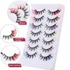 Colored Eye Tail Colored False Eyelashes 7 Pairs 3D Mink Lashes Thick Fluffy Eye Eyelashes  Women
