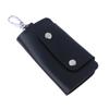 1Pc Portable Pu Leather Housekeeper Holders Car Key Holder Bag Case Unisex Wallet Cover Simple Solid Color Storage Bag
