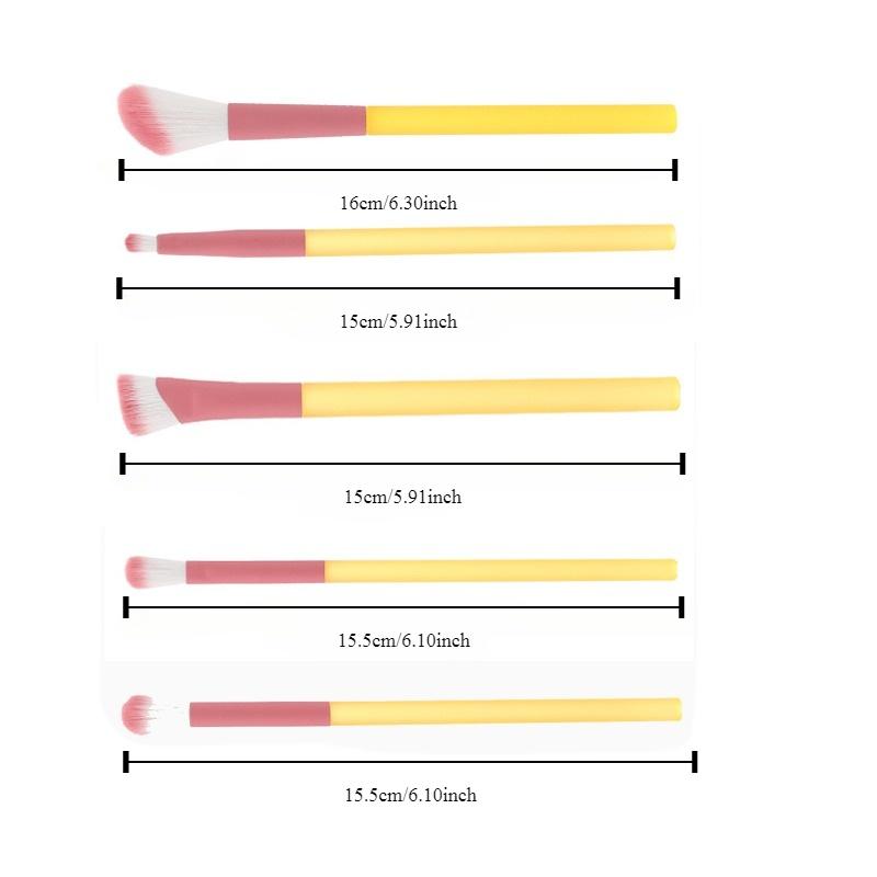 5Pcs Makeup brush set eye shadow powder brush foundation make-up powder blusher highlight concealer set beauty tools