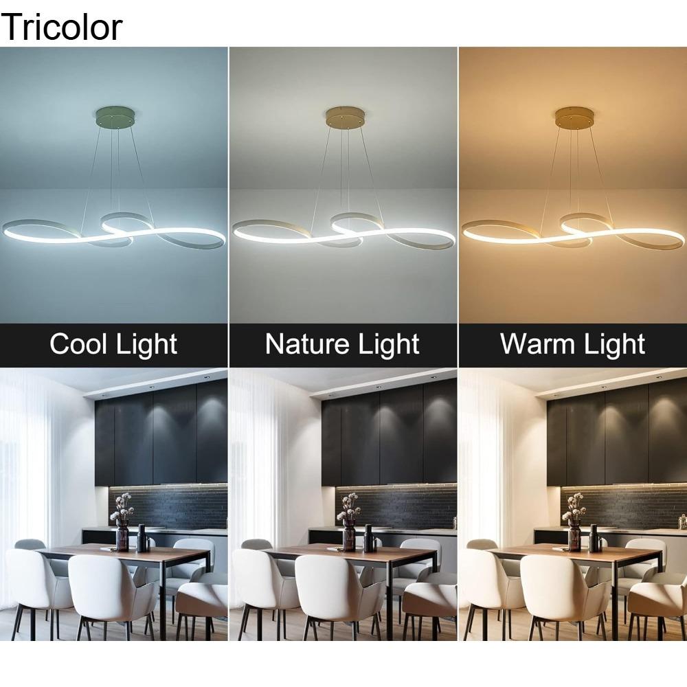 Modern LED Chandelier Dimmable Chandeliers Ceiling Lights Kitchen Island Pendant Light Fixture Gold Hanging Lamp for Dining Room