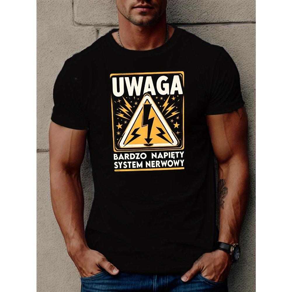 

European sizes Fun Polish Men s Short Sleeve T-shirt Summer T-shirt Top 4XL чорний